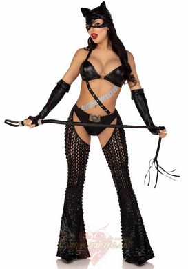 Erotic mistress cat costume - Leg Avenue Mistress Kitty XS, gloves, jumpsuit, mask