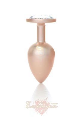 Anal metal plug Plug-Jewellery Pearl Gold Plug Clear L 62530064-00131 &mdash; photos