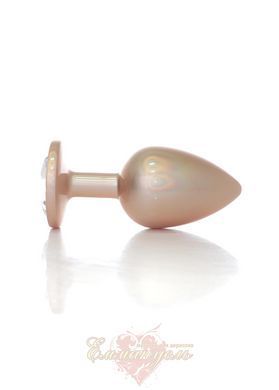 Anal metal plug Plug-Jewellery Pearl Gold Plug Clear L 62530064-00131 &mdash; photos