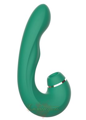 Vibrator - Chisa Kissen Siren with vacuum stimulation and vibration, green