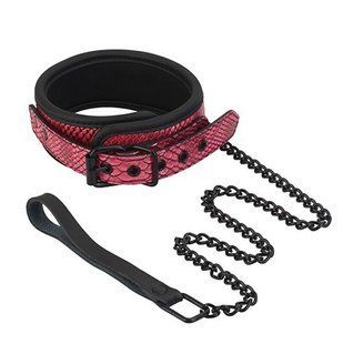 Нашийник з повідцем - Dream Toys Blaze Collar Leash Pink DT21647 фото