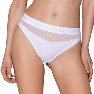 Panties with a transparent insert - Passion PS006 PANTIES S, white