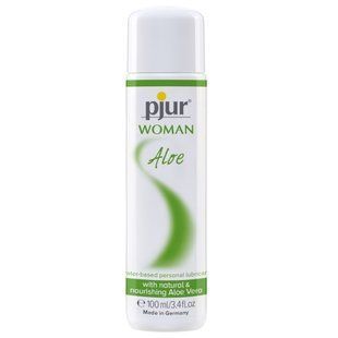 Лубрикант на водній основі - pjur Woman Aloe 100 мл з екстрактом алое, зволожуючий, без парабенів PJ13320 фото