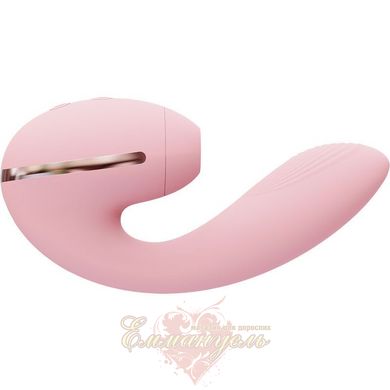 Vacuum vibrator - Kistoy Tina Mini Pink, vaginal-clitoral