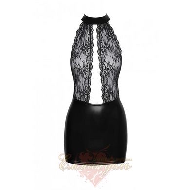 Sexy mini dress with lace - F279 Noir Handmade, size L
