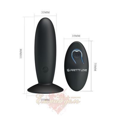 Анальная пробка Pretty Love Remote Control Vibrating Plug 12 Function BI-040045W фото