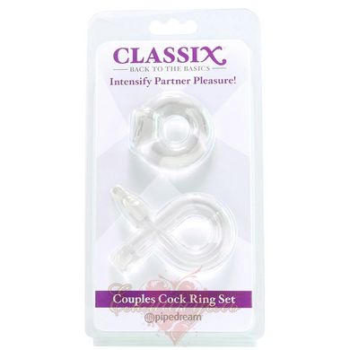 Classix Couples Cock Ring Set in Clear