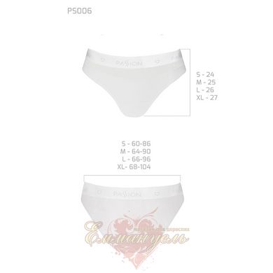 Panties with a transparent insert - Passion PS006 PANTIES S, white