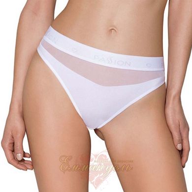 Трусики із прозорою вставкою - Passion PS006 PANTIES S, white