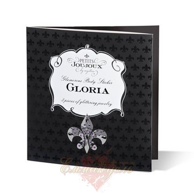 Пэстис из кристаллов - Petits Joujoux Gloria set of 3 - Black, украшение на грудь и вульву