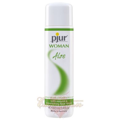 Water based lubricant - pjur Woman Aloe 100 ml with aloe extract, moisturizing, paraben free