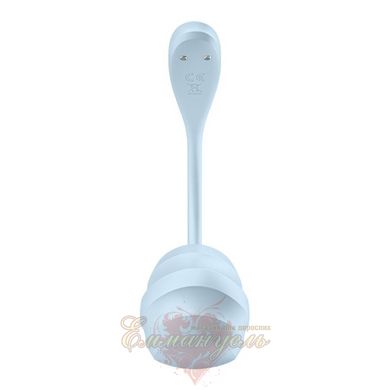 Смарт вібраційне яйце - Satisfyer Smooth Petal Connect App Light Blue