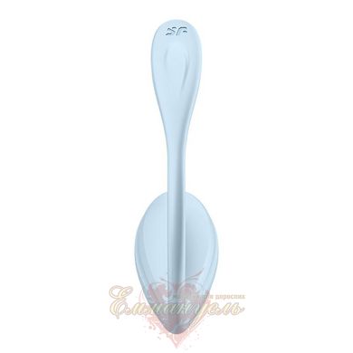 Smart Vibrating Egg - Satisfyer Smooth Petal Connect App Light Blue