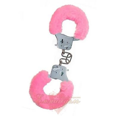 Наручники - Toy Joy Furry Fun Cuffs, розовые