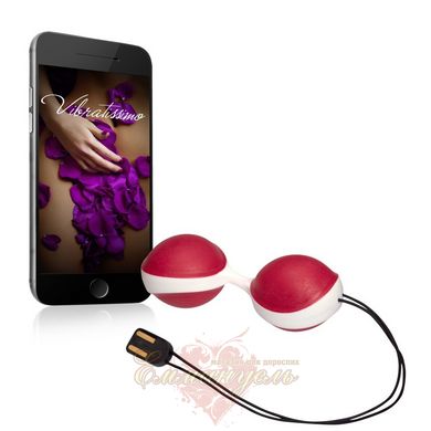 Vaginal beads - Vibratissimo "Duoball Charger" Red White