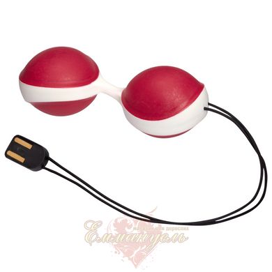 Вагінальні кульки - Vibratissimo "Duoball Charger" червоний-білий