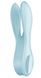 Clitoral vibrator - Satisfyer Threesome 1 Light Blue with three flexible fingers