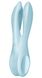 Clitoral vibrator - Satisfyer Threesome 1 Light Blue with three flexible fingers