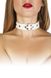 Leather Restraints Collar, white