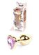 Anal plug - Jewelery Gold Heart PLUG Rose, S