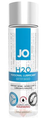 Water-based warming lubricant - System JO H2O WARMING (240ml) with peppermint extract