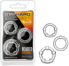 Cock ring set - Blush Stay Hard Beaded Clear