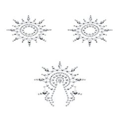 Пестіс з кристалів - Petits Joujoux Gloria set of 3 - Silver, прикраса на груди і вульву