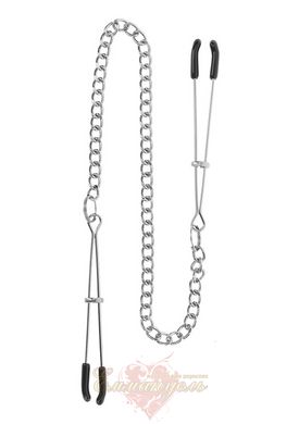 Затискачі для сосків - Taboom Tweezers With Chain, Silver