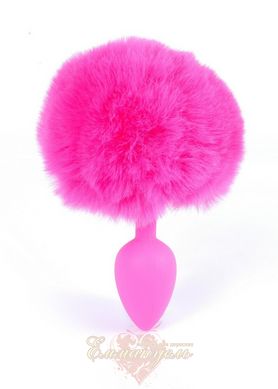 Анальная пробка - Silikon Bunny Tail Pink