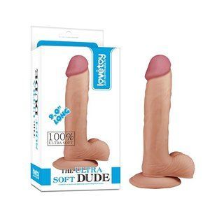 Phalloimitator with scrotum - Dildo The Ultra Soft Dude 9,0" Flesh 6452LVTOY116 &mdash; photos