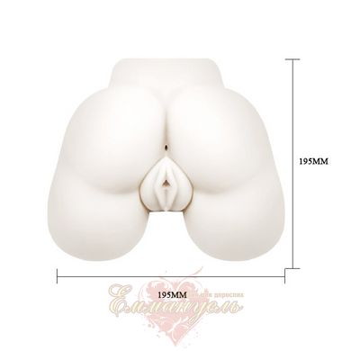 Мастурбатор вагина и анус - Pussy & Anal, Double tunnels, vibrat. eggs, 19x18cm