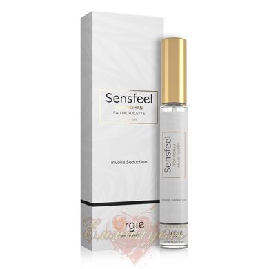 Perfume with pheromones for women - Orgie Sensfeel Woman – Travel Size, 10 ml