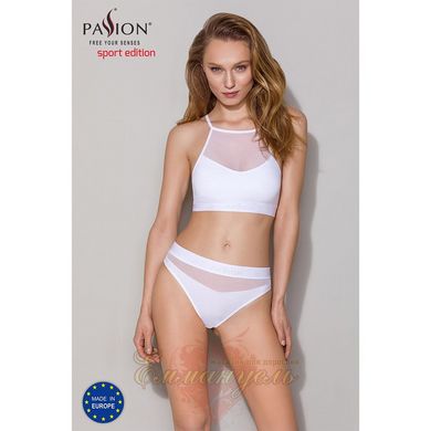 Трусики із прозорою вставкою - Passion PS006 PANTIES M, white