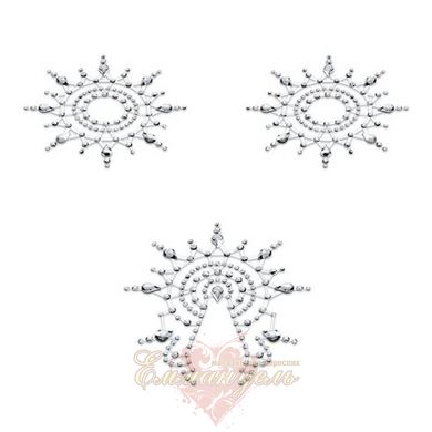 Пестіс з кристалів - Petits Joujoux Gloria set of 3 - Silver, прикраса на груди і вульву