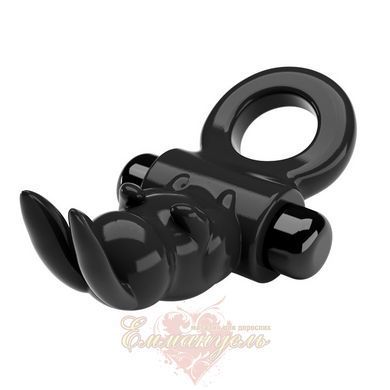 Vibrating Cock Ring with Bunny Ears Pretty Love Exciting Ring &mdash; 10 Vibration Modes, Black BI-210245 &mdash; photos
