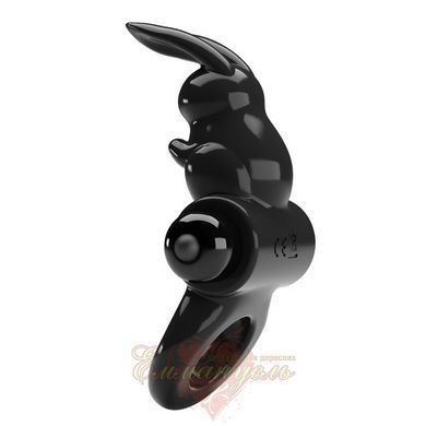 Vibrating Cock Ring with Bunny Ears Pretty Love Exciting Ring &mdash; 10 Vibration Modes, Black BI-210245 &mdash; photos