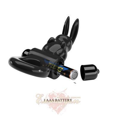 Vibrating Cock Ring with Bunny Ears Pretty Love Exciting Ring &mdash; 10 Vibration Modes, Black BI-210245 &mdash; photos