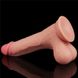 Dildo - 8.5'' Sliding Skin Dual Layer Dong - Whole Testicle