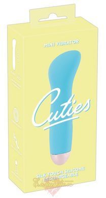 Мини-вибратор Cuties Blue &ndash; 7 режимов вибрации, силиконовый, USB зарядка 42-05953220000 фото
