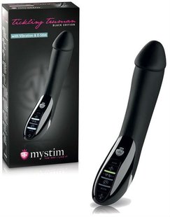 Вибратор с электростимуляцией - Mystim Tickling Truman eStim Black, миостимулятор - 27 x 4