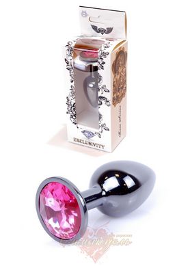 Butt Plug - Jewellery Dark Silver PLUG Pink, S