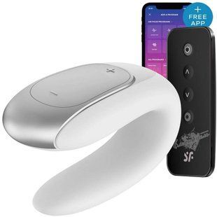 Смарт-вибратор для пар - Satisfyer Double Fun (White) с пультом д/у SO5057 фото
