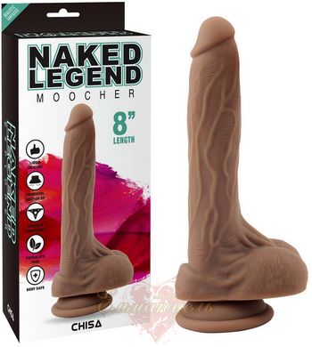 Фалоімітатор - Naked Legend Moocher-Brown 20 х 3,5 см