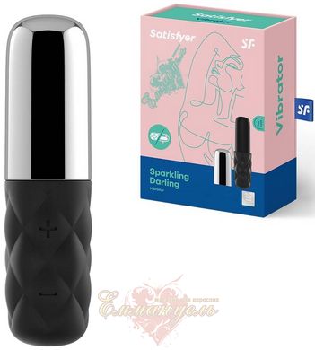 Powerful mini vibrator - Satisfyer Mini Sparkling Darling with removable cap, 15 working modes