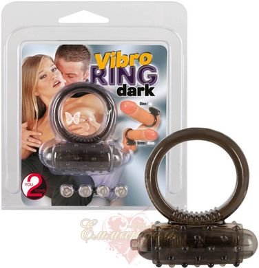 Эрекционное кольцо - Vibro Ring Dark Silicon