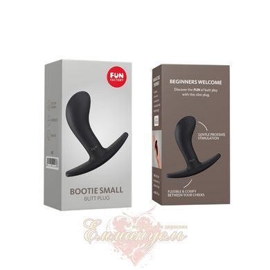 Анальная пробка &ndash; Fun Factory BOOTIE S, черная, диаметр 2,8 см, тонкий ограничитель SX1003 фото