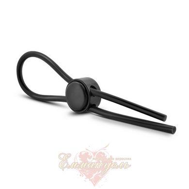 Adjustable cock ring - Blush Stay Hard Silicone Loop Cock Ring - Black