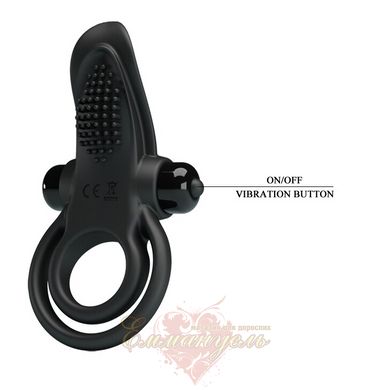 Эрекционное кольцо - Pretty Love Vibro Penis Ring Black