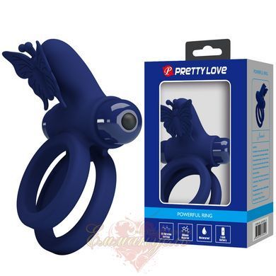 Эрекционное виброкольцо Prette Love Powerful Ring с 10 режимами вибрации 6603BI-210296-3 фото