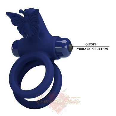 Эрекционное виброкольцо Prette Love Powerful Ring с 10 режимами вибрации 6603BI-210296-3 фото